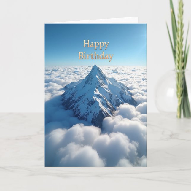 Joyful Snowy Peak Card (Front)