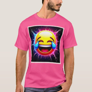 Joyful Splash: Laughing Emoji Art T-Shirt