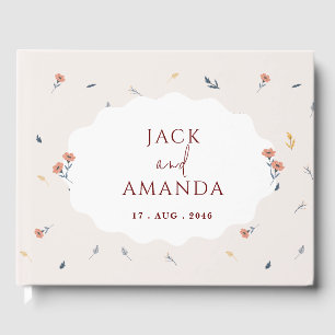Joyful Spring Floral Wedding Invitation Guestbook