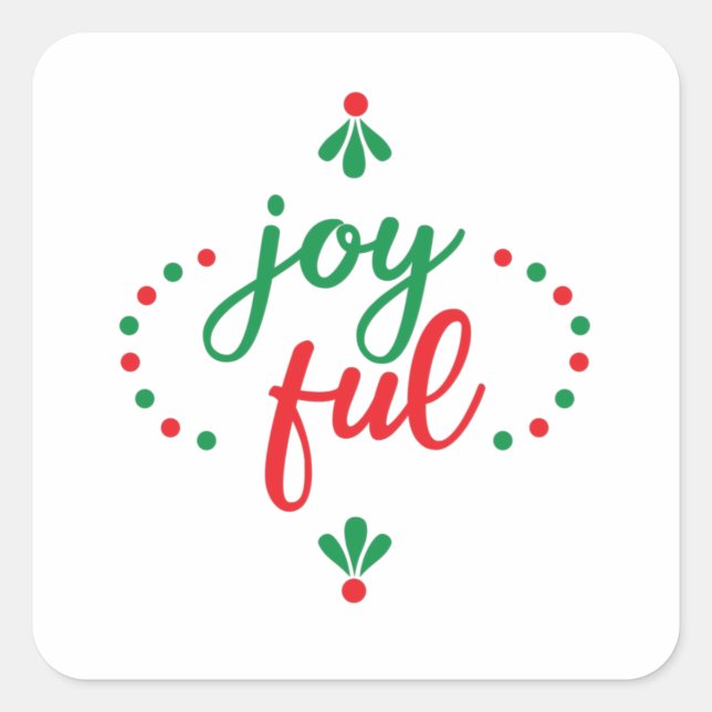 Joyful Square Sticker (Front)