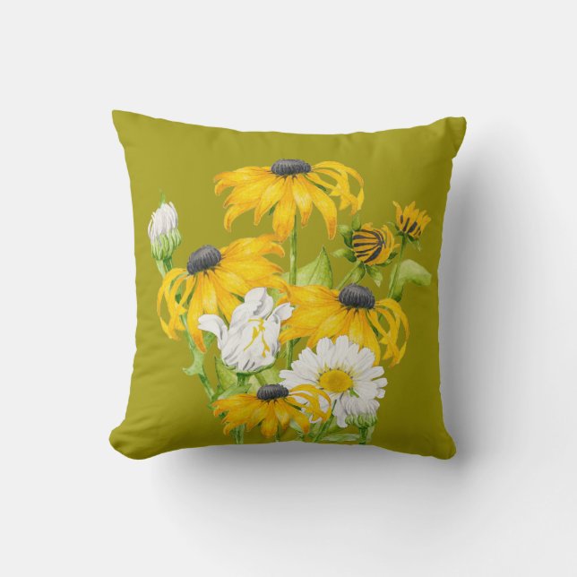 Joyful Summer on a Throw Pillow (Front)