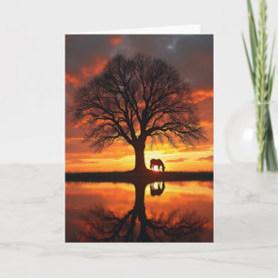 Joyful Sunset Tree Card