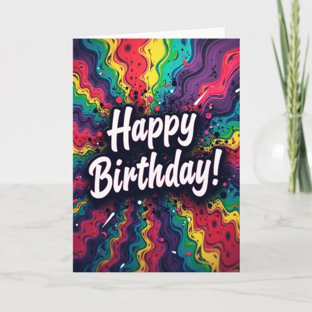 Joyful Swirl Art Card (Front)