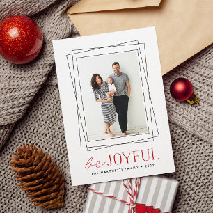 Joyful Symmetry Holiday Photo Card