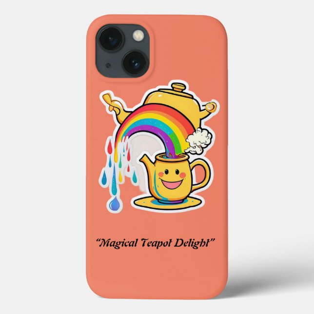“Joyful Teapot Rainbow Delight” Case-Mate iPhone Case (Back)