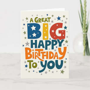 Joyful Text Birthday Card