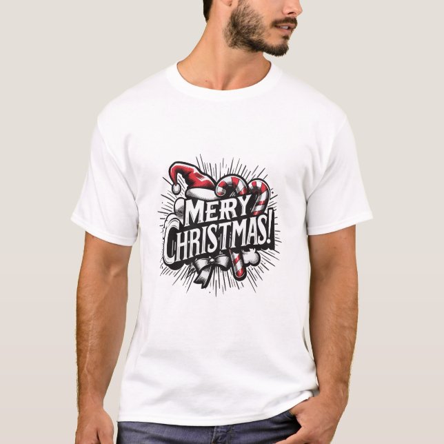Joyful Tidings & Christmas Blessings T-Shirt (Front)