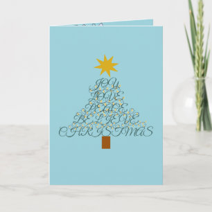 "Joyful Tidings" Folded Christmas Greeting Card