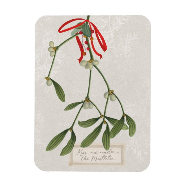 Joyful Tidings | Kiss Me Under The Mistletoe Magnet (Vertical)