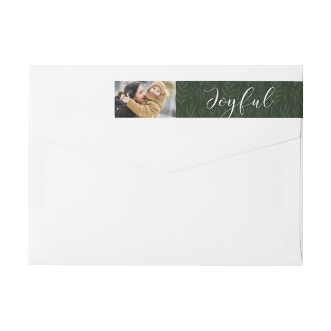 Joyful Tidings Photo Wrap Around Address Labels (Back)