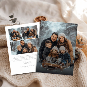 Joyful Tidings Winter Family Photo Christmas Card