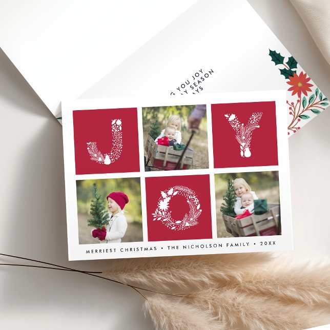 Joyful Type | Folded Holiday Photo Card (Creator Uploaded)