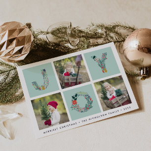 Joyful Type   Three Photo Holiday Card