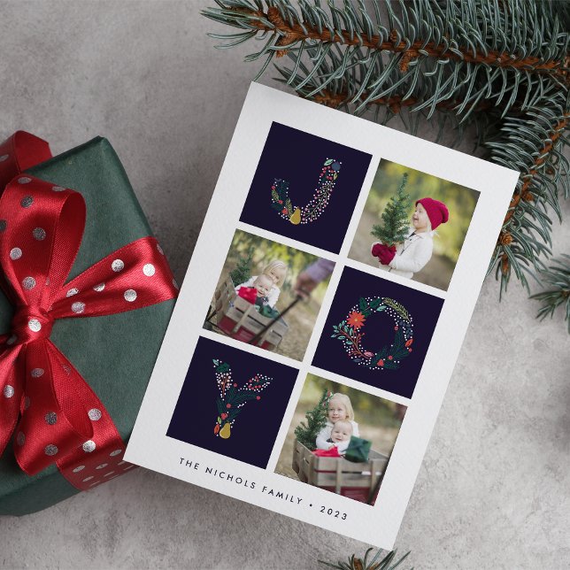 Joyful Type | Three Photo Holiday Card (Creator Uploaded)