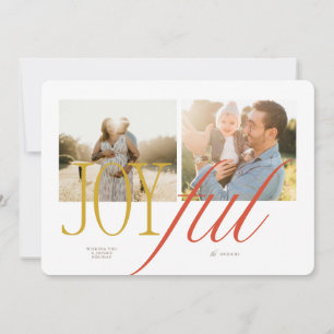 Joyful Typography Christmas Card