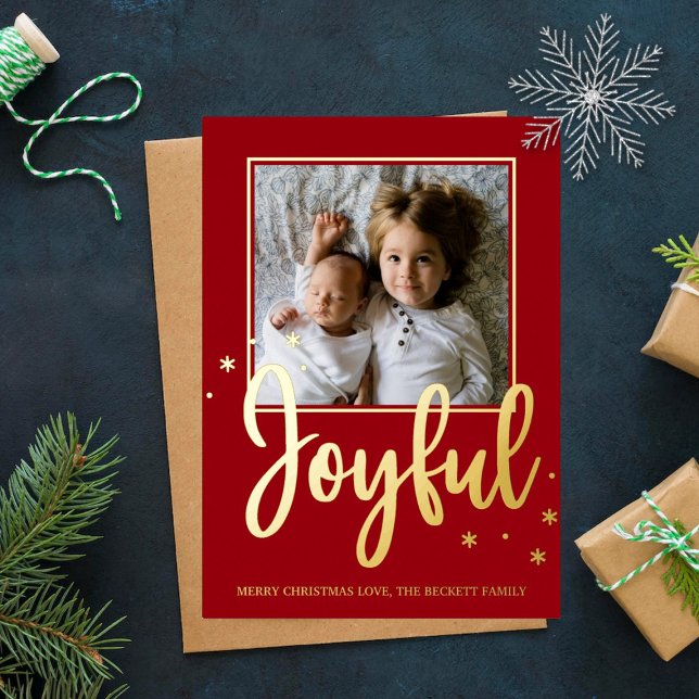 Joyful Typography Script Modern Photo Christmas (Creator Uploaded)