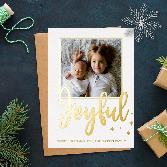 Joyful Typography Script Modern Photo Christmas (Creator Uploaded)