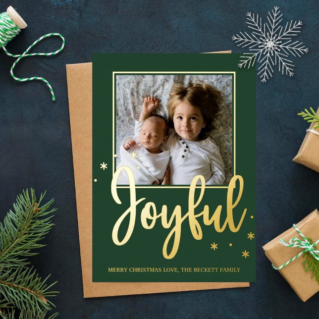 Joyful Typography Script Modern Photo Christmas (Creator Uploaded)
