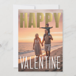 Joyful Valentine's Day PhotoPop Sunset Background Holiday Card