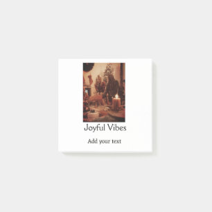 Joyful Vibes add family Christmas photo name simpl Post-it Notes