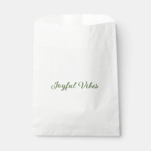 Joyful vibes christmas green holiday family name favour bags