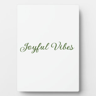 Joyful vibes christmas green holiday family name plaque