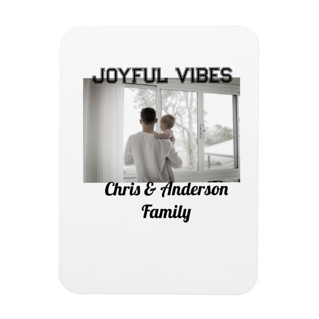 Joyful Vibes father son family Christmas holiday p Magnet (Vertical)