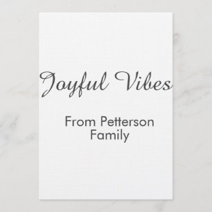 Joyful Vibes red Christmas add family name date Invitation