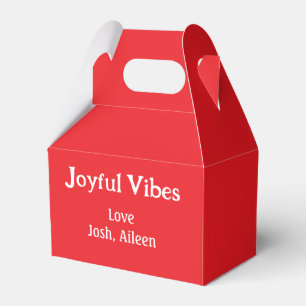 Joyful Vibes red Christmas holidays love family si Favour Box