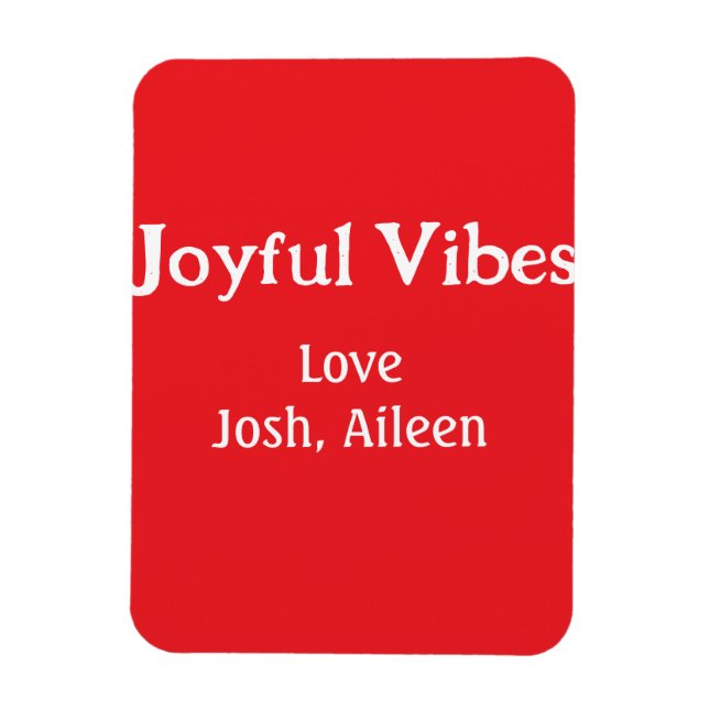 Joyful Vibes red Christmas holidays love family si Magnet (Vertical)