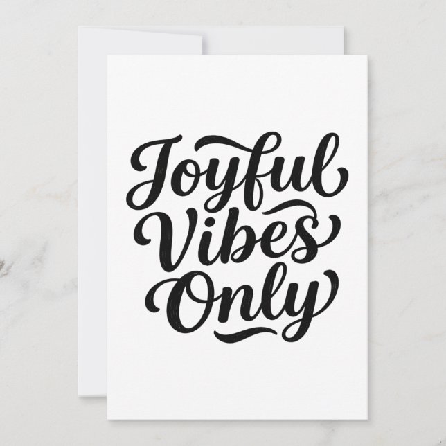 Joyful Vibes Typography Invitation (Front)