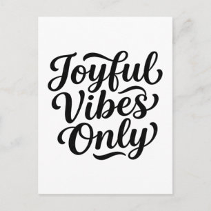 Joyful Vibes Typography Postcard