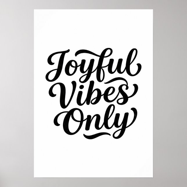 Joyful Vibes Typography Poster (Front)