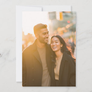 Joyful Warm Brown Photo Invitation
