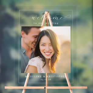 Joyful Warm Minimalist Photo Acrylic Sign