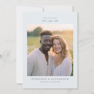 Joyful Warm Minimalist Photo Save The Date