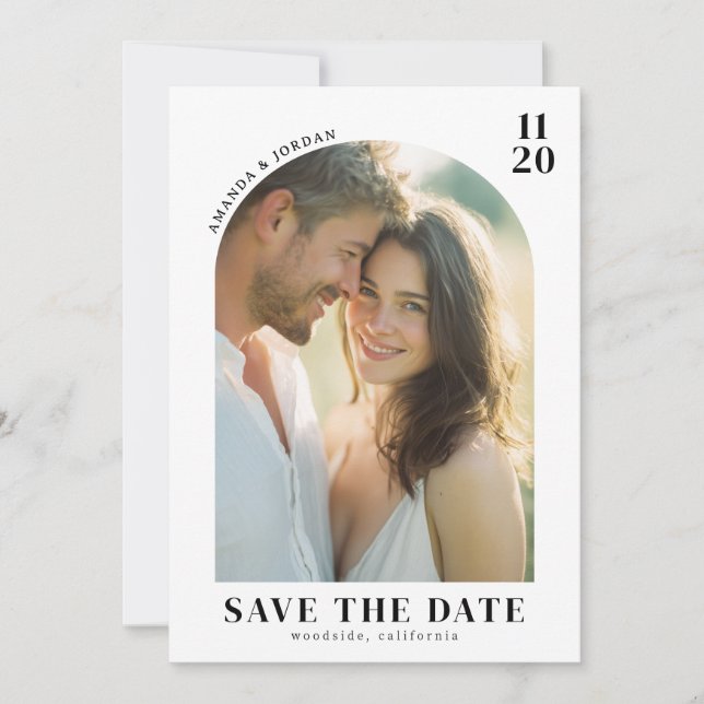 Joyful Warm Photo Save The Date (Front)