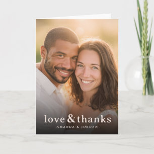 Joyful Warm Romantic Photo Thank You Card