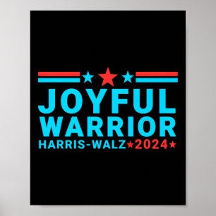 Joyful Warrior Kamala Harris Tim Walz Waltz 2024 Poster