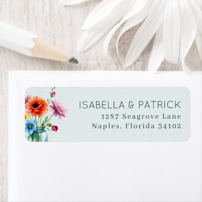 Joyful Watercolor Floral Jar (Insitu)