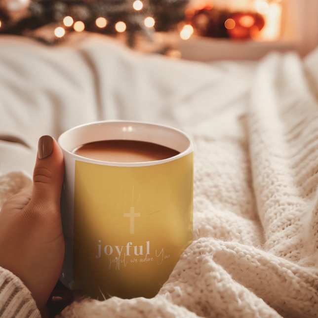 Joyful We Adore You | Christmas Hymn Holiday Coffee Mug (Creator Uploaded)