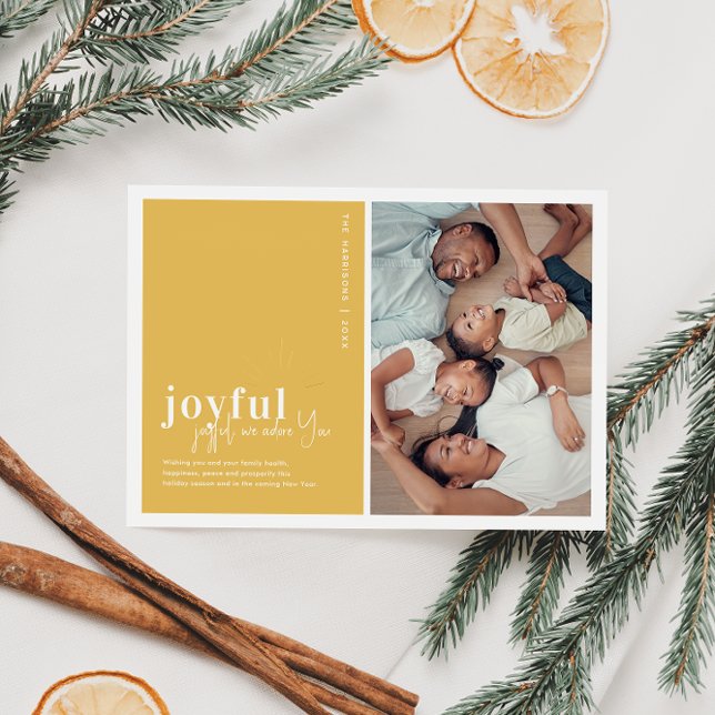 Joyful We Adore You | Christmas Hymn Holiday Photo Card (Creator Uploaded)