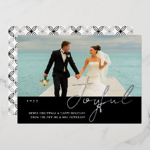Joyful Wedding Mr & Mrs First Christmas Photo