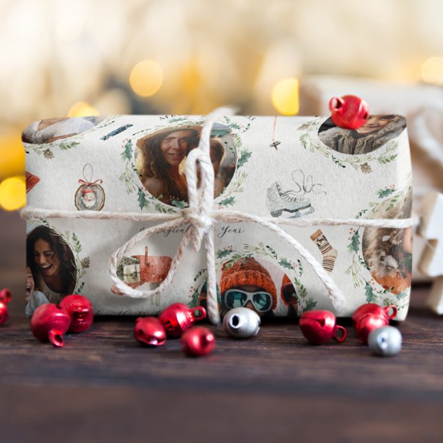 Joyful Winter Moments | Family Photos Christmas Wrapping Paper (Creator Uploaded)