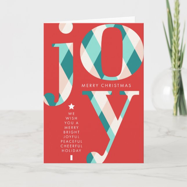 Joyful Wishes - Merry Christmas Card (Front)