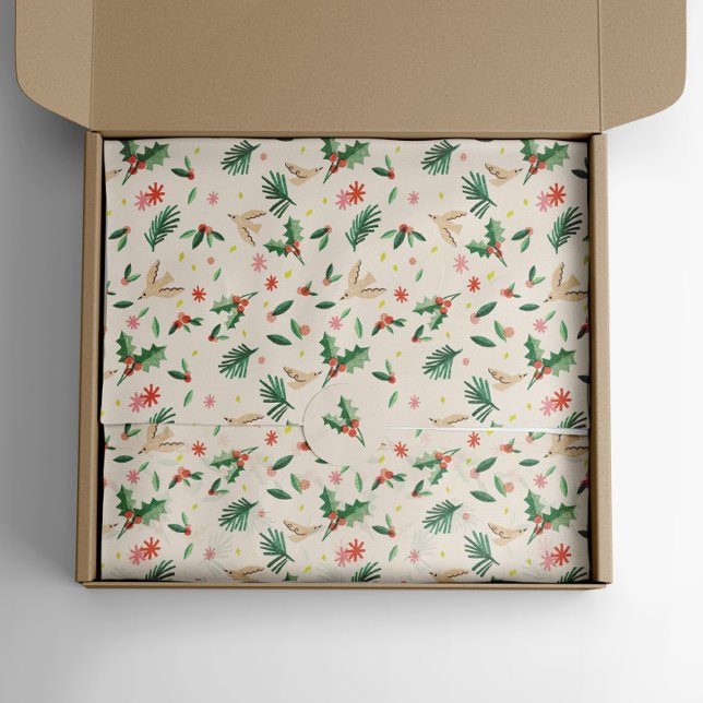 Joyful Woodland Bird Christmas Tissue Paper (Creator Uploaded)