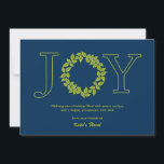 Joyful Wreath Business Holiday/Christmas Cards<br><div class="desc">Spread some joy this holiday season with these chic and stylish holiday cards from Orange Pulp Design. Background colour can be customised online or visit orangepulpdesign.com for more available colours. Custom colours and matching items available upon request. Please contact us for assistance.</div>