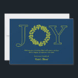 Joyful Wreath Business Holiday/Christmas Cards<br><div class="desc">Spread some joy this holiday season with these chic and stylish holiday cards from Orange Pulp Design. Background colour can be customised online or visit orangepulpdesign.com for more available colours. Custom colours and matching items available upon request. Please contact us for assistance.</div>