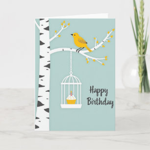 Joyful Yellow Bird Card