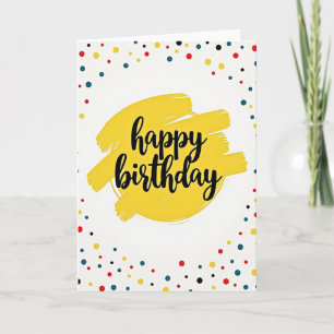Joyful Yellow Brush Card